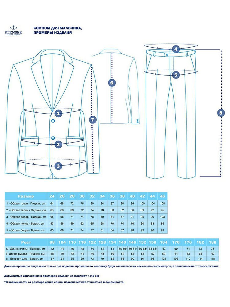 Черный классический костюм STENSER 170-188