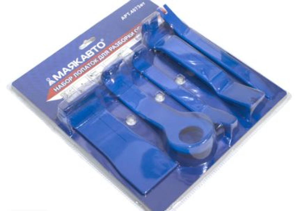 Съемник пистонов обшивки МАякАвто (пластик. лопатки 5шт) к-т (4073вт)