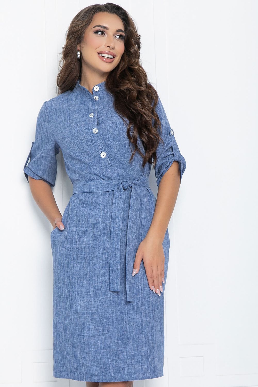 Платье Ночной бриз (голубой меланж) П11241 LT Collection