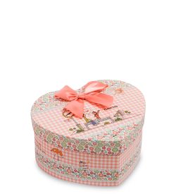 WG-54/1-A Коробка подарочная «Сердце» цв.коралловый