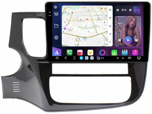 Магнитола Mitsubishi Outlander 3 2012-2022 (левый руль) - FarCar XXL10-7163 монитор 10.36" 2K QLED на Android 14, TS20, 8+256Гб, CarPlay, 4G SIM-слот