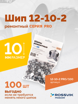 Шип ремонтный ROSSVIK 12-10-2 серия PRO (пакет 100шт)