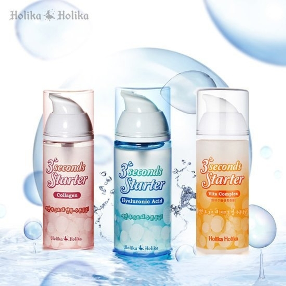 Holika Holika Three Seconds Starter Hyaluronic Acid стартер-эссенция «3 секунды» для лица с гиалуроновой кислотой