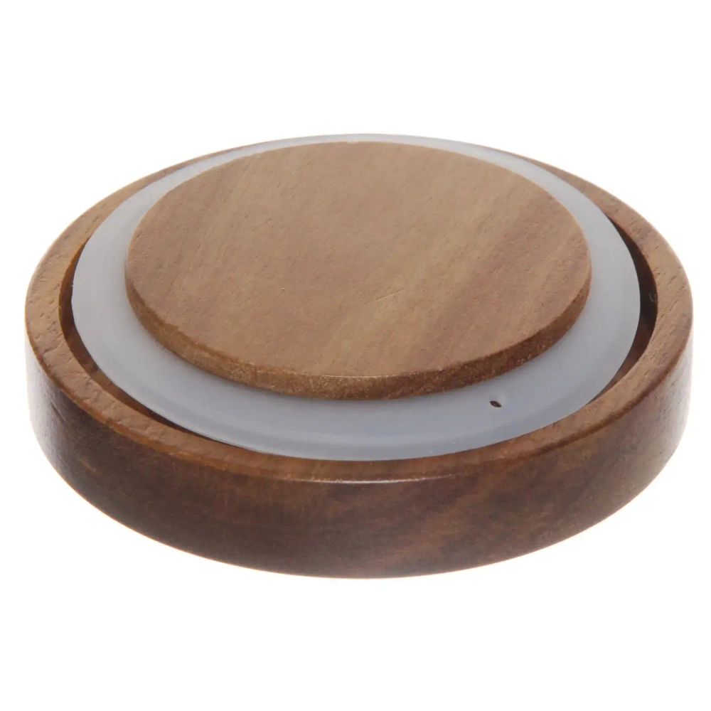 Банка для продуктов стеклянная 700мл «Bella cucina» с крышкой из акации 9*15см