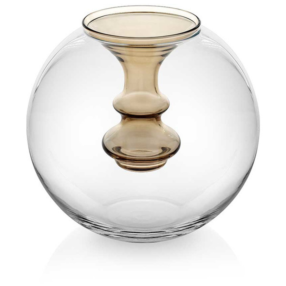 Ваза с вставкой IVV Оазис 22см бежевая