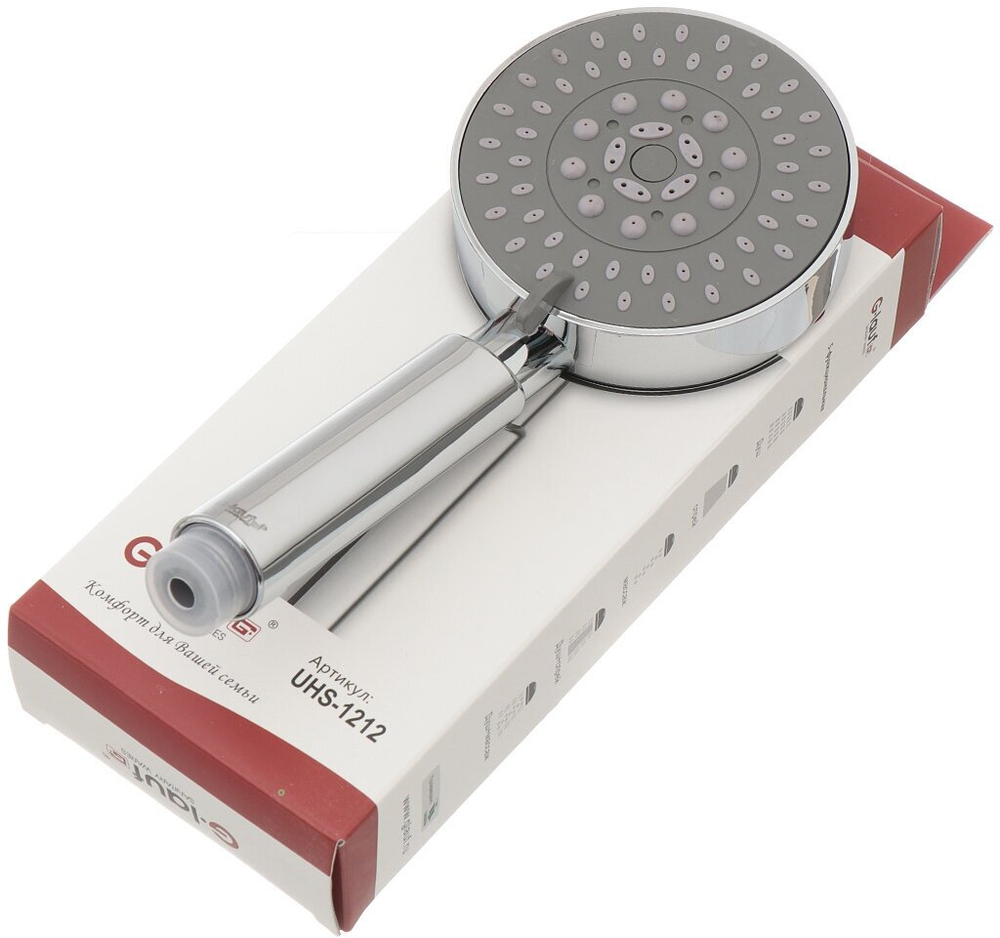 Лейка для душа индив. упаковка 5 режимов Glauf UHS-1212