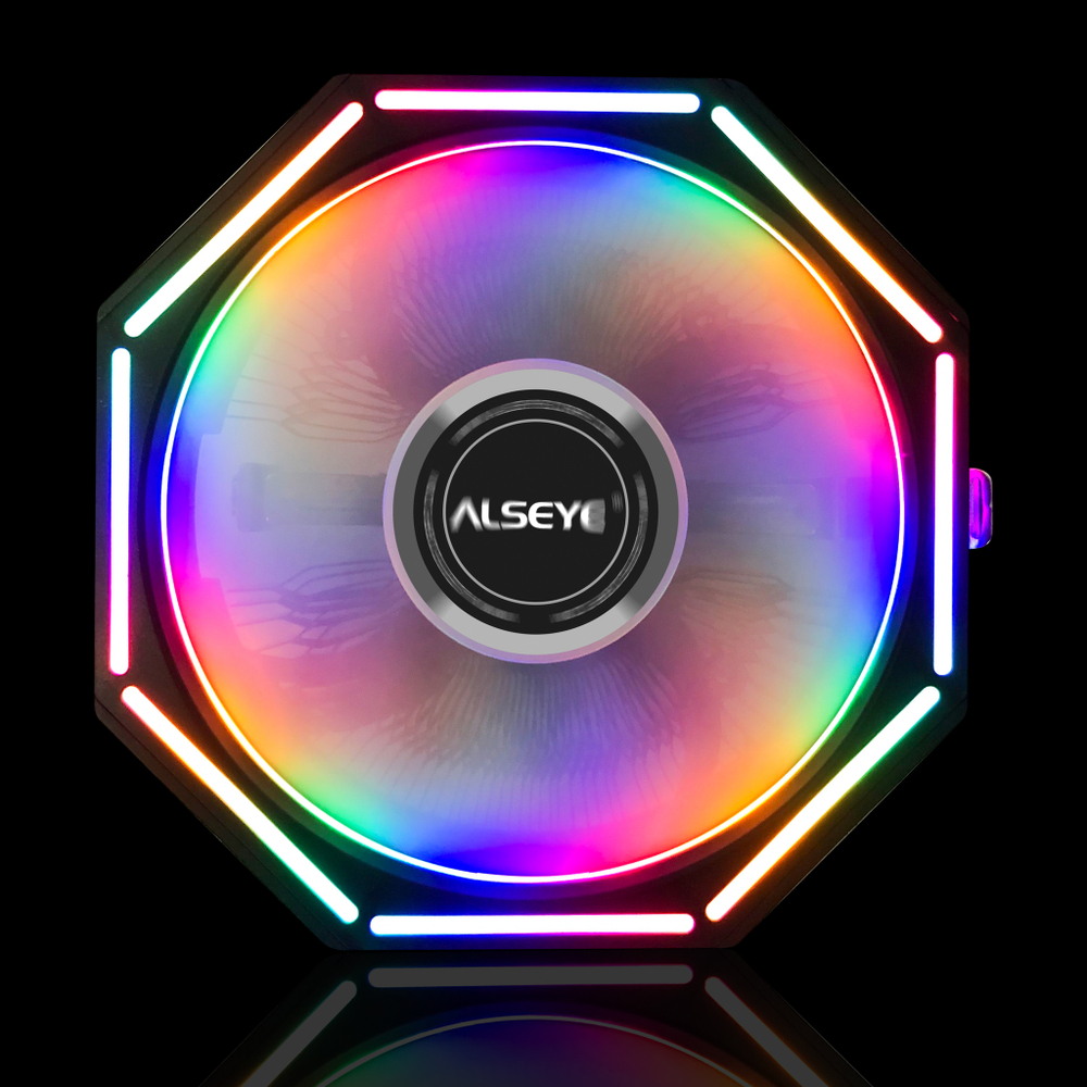 Кулер для CPU Alseye O120Z Plus, 1х120мм, 600-2000rpm, 4-pin, Al, черный-белый/FRGB, 52.6CFM, 33.8дБ, TDP 95Вт, INTEL 1700/1200/115x/775, AMD AM5/AM4/AM3(+)/AM2(+) (AS.01.04.0005)