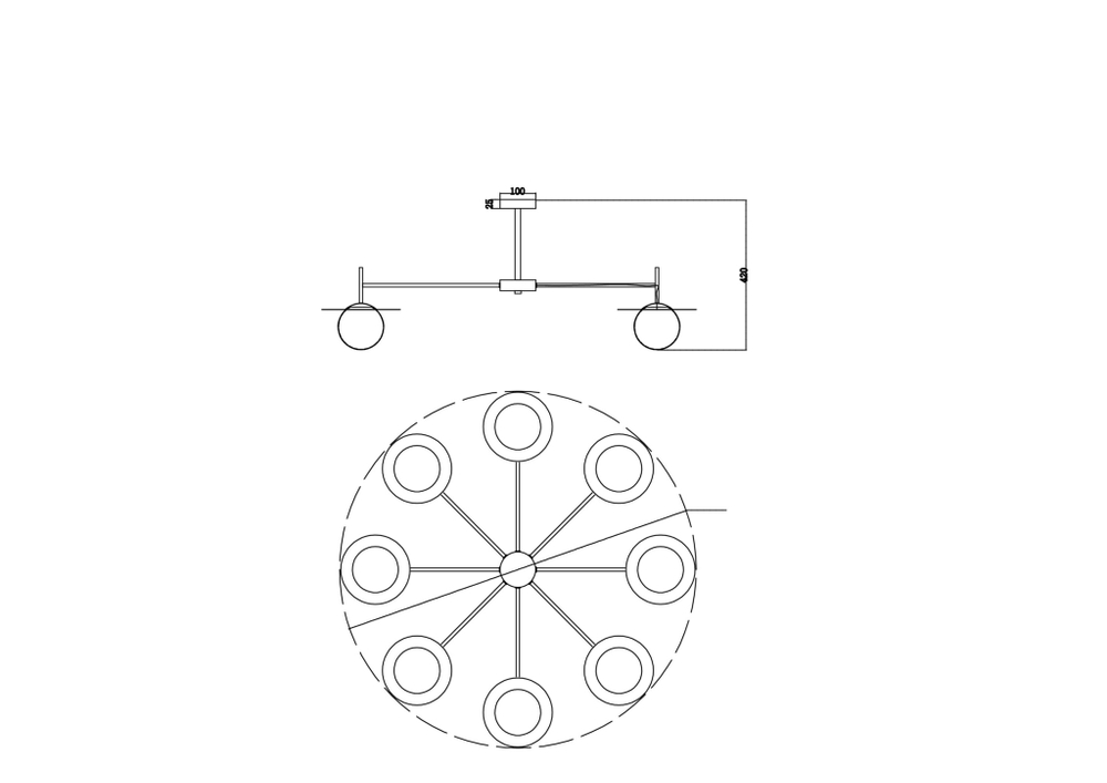 Потолочная люстра Freya Camelia FR5202PL-08BS