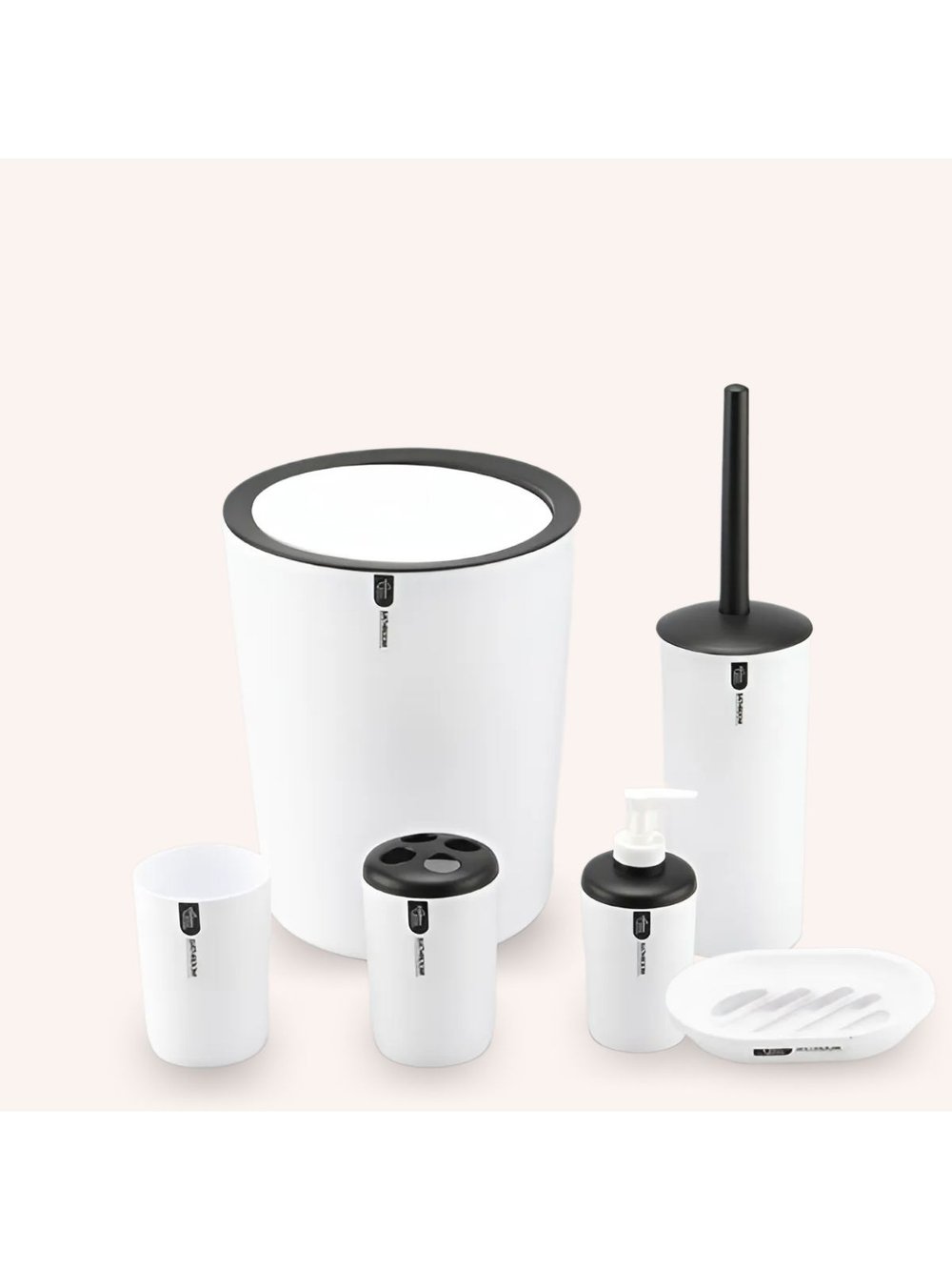 Набор аксессуаров для ванны 6 предметов белый