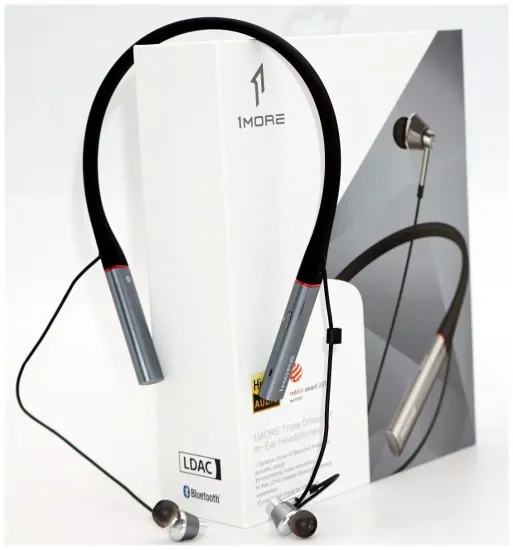 Беспроводные наушники 1MORE Triple Driver BT In-Ear E1001BT, USB Type-C, black/silver