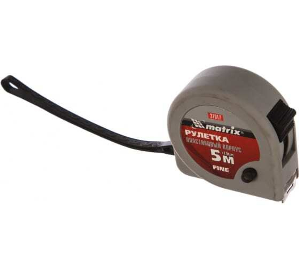 РУЛЕТКА MATRIX FINE 5МХ19ММ ПЛАСТИКОВЫЙ КОРПУС 31017