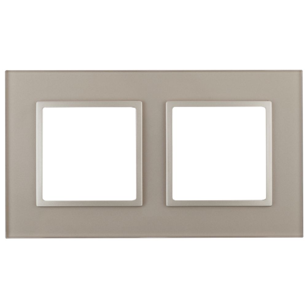 14-5102-04 ЭРА Рамка на 2 поста, стекло, Эра Elegance, шампань+шамп