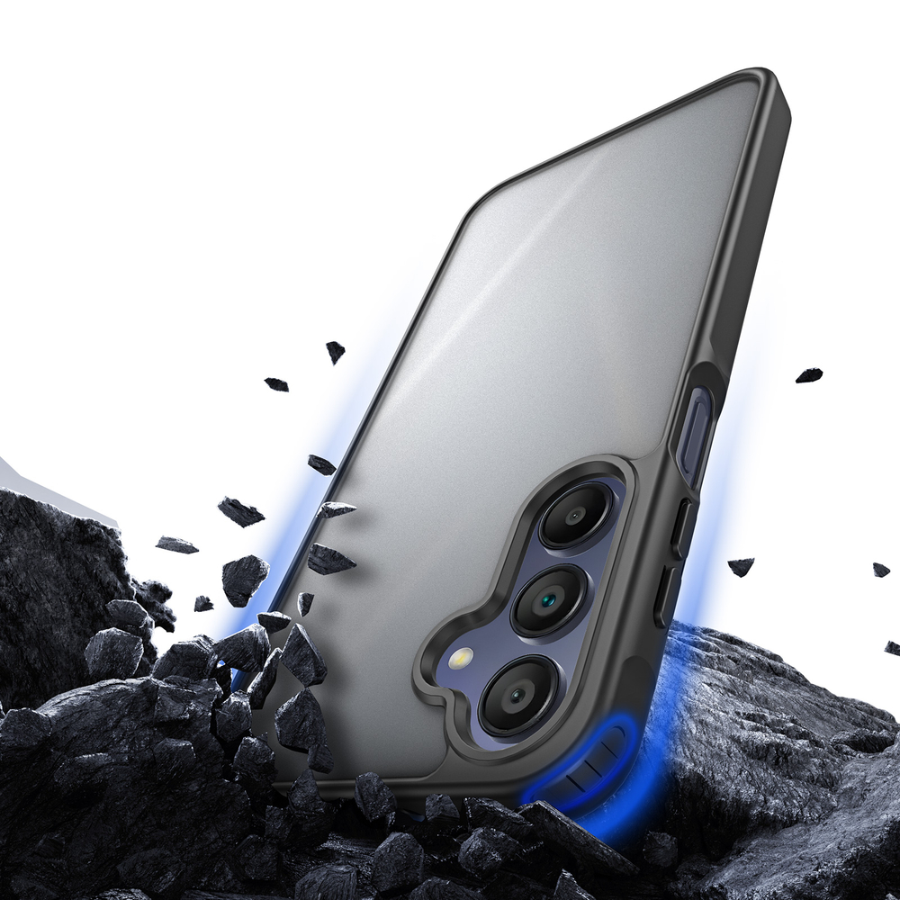 Прозрачный матовый чехол черного цвета для Samsung Galaxy A17 (5G, 4G), Galaxy A26 5G и Galaxy A16 (5G, 4G), серия Yind Series от Dux Ducis