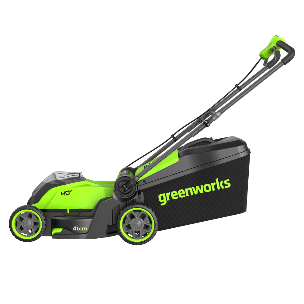 Аккум. газонокосилка GREENWORKS GD40LM411 бесщеточная с 1хАКБ 5 А.ч и ЗУ 2521007UG