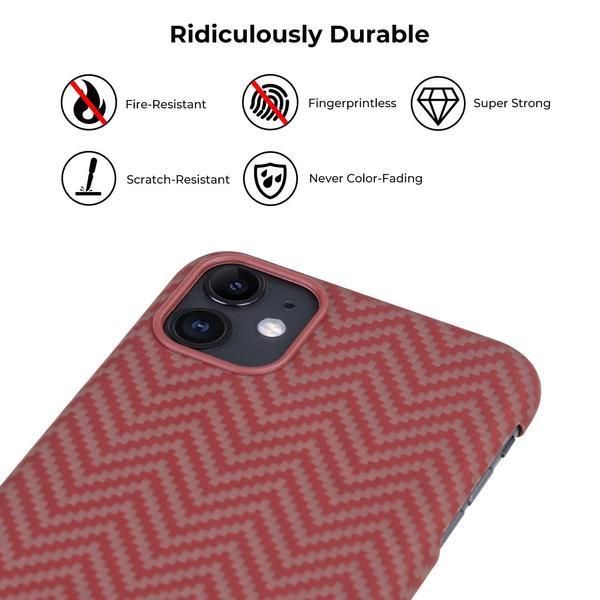 Чехол Pitaka MagEZ Case для Apple iPhone 11 (Red/Orange Herringbone)
