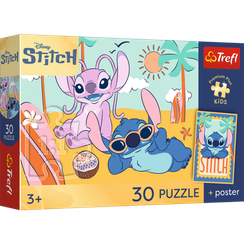 Pazl \ Puzzle \ Пазлы Puzzles - "30" - Trefl Premium Plus Kids - Stitch's smile / Disney Lilo&Stitch