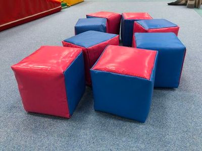 Мягкие модули игровые - "Цветные кубики" - 8 штук"