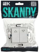 SKANDY Выключатель жалюзи 10А SK-V12W арктический белый IEK