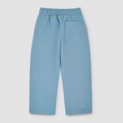 Брюки из денима серо-голубого цвета