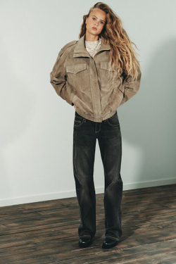 ZARA ДЖИНСЫ TRF CURVE С ВЫСОКОЙ ПОСАДКОЙ, ШОКОЛАДНЫЙ