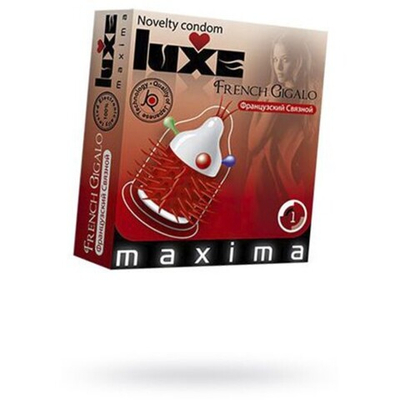 Презерватив Luxe (Французский Связной, 1 шт) (Цвет: прозрачный с красным)
