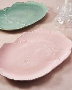 Блюдо овальное Aquazzura Cherry Blossom Light Pearl (41 х 28.5 см)