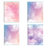 Тетрадь А4, 80 л., BRAUBERG, гребень, клетка, глянцевый лак, "CLOUD", 404053, 4шт