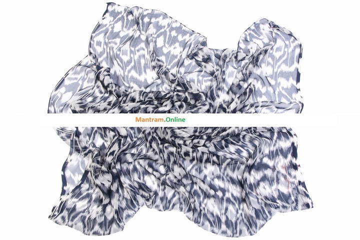 Палантин-парео Вискоза 100% (шифон) Перьевой узор 110x180 см.