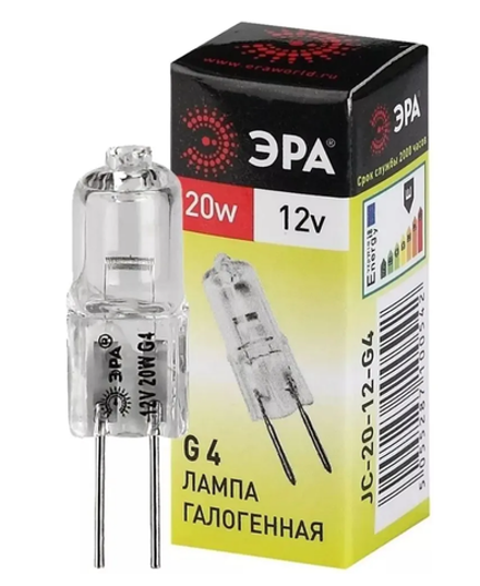 Лампа галогеновая G4 12-В 20Вт ЭРА