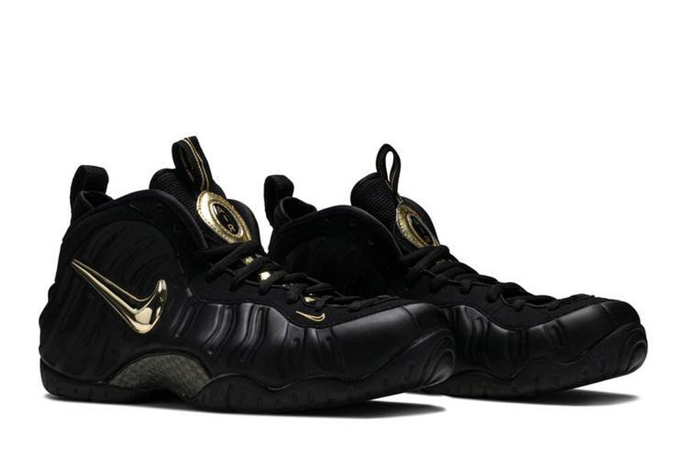 Кроссовки Nike Foamposite Pro Black Metallic Gold (Женская размерная сетка)