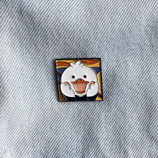 Значок металлический на одежду/Пин. Утка Крик