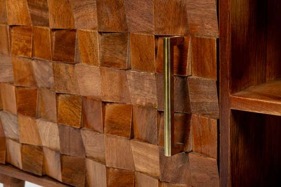 Тумба под ТВ Brick из дерева манго, 115х50 см