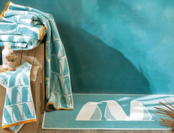 Коврик для ванной 50х90 Blanc des Vosges Banquise Turqoise