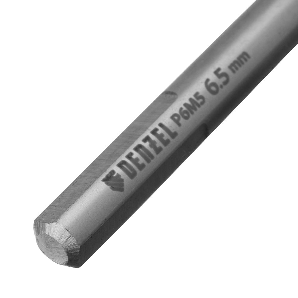 Сверло спиральное по металлу 6,5 x 100 мм, Р6М5, Golden Tip Denzel
