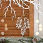 Ветка декоративная «Волшебство ночи» 20 см, Прозрачный