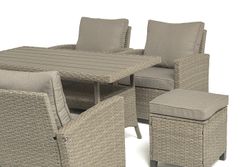 "Мэдисон" обеденная группа из искусственного ротанга, цвет соломенный