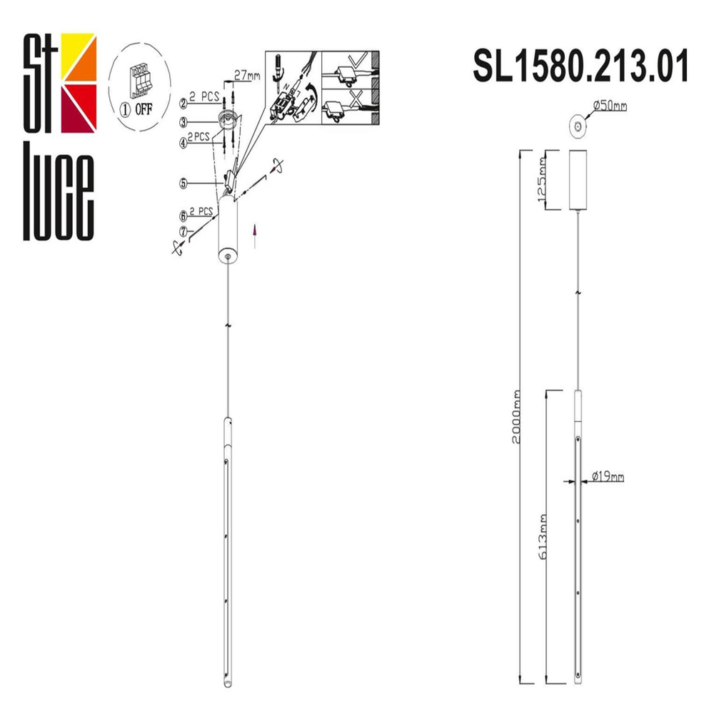 SL1580.213.01 Светильник подвесной ST-Luce Матовое золото/Белый LED 1*11W 3200K