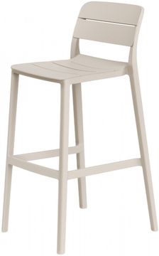 Стул пластиковый барный Cassia Stool бежевый