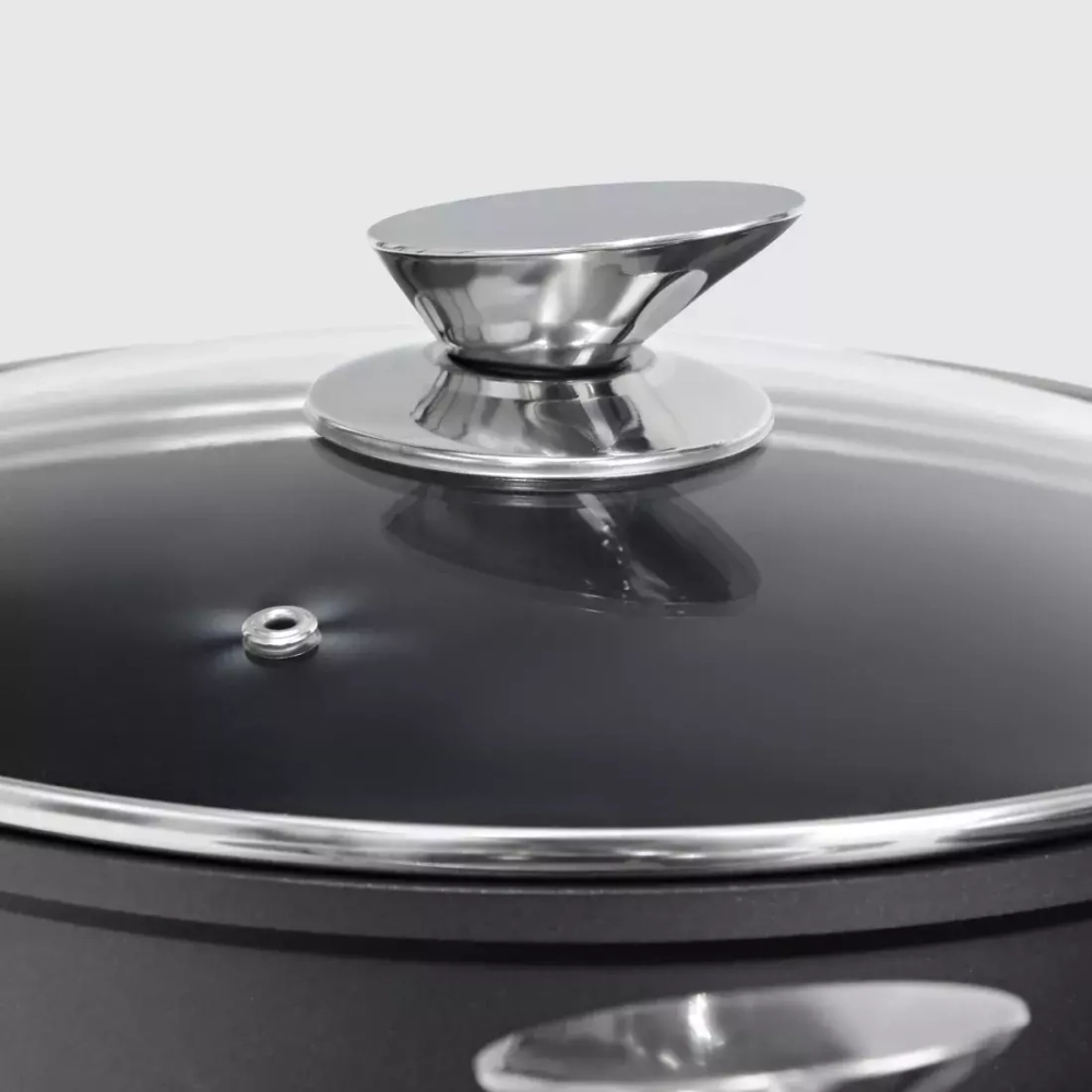 Кастрюля 4.2л 24см Kitchen Star Diamante с крышкой и силиконовыми ручками