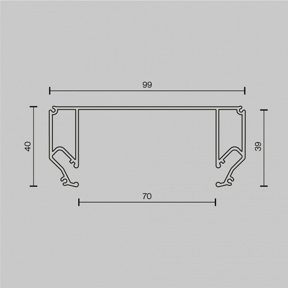 Профиль встраиваемый Maytoni ALM012EC ALM-9940-SC-B-2M