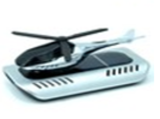 Ароматизатор-игрушка -на торпеду- Вертолет - солн батар- YC-125SL серебристый