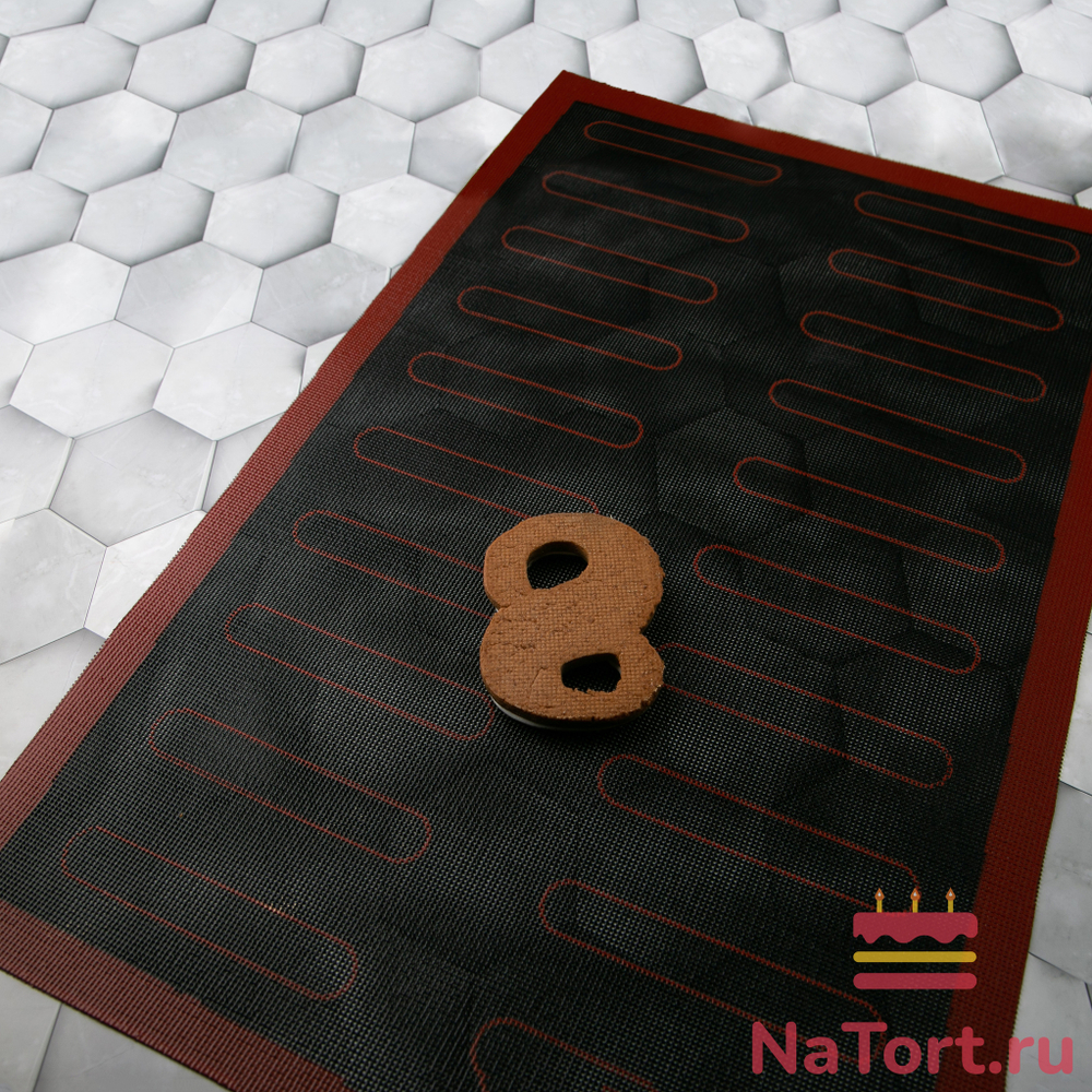 Коврик армированный с разметкой для эклеров  58x38