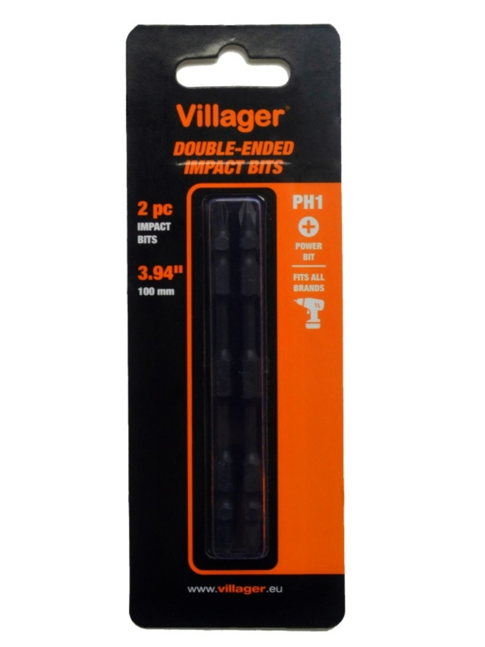 Биты PH1 100 мм Villager