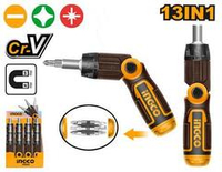 Отвёрткa тpeщоточная с битами 13 в 1 SUPER INGCO AKISD1208