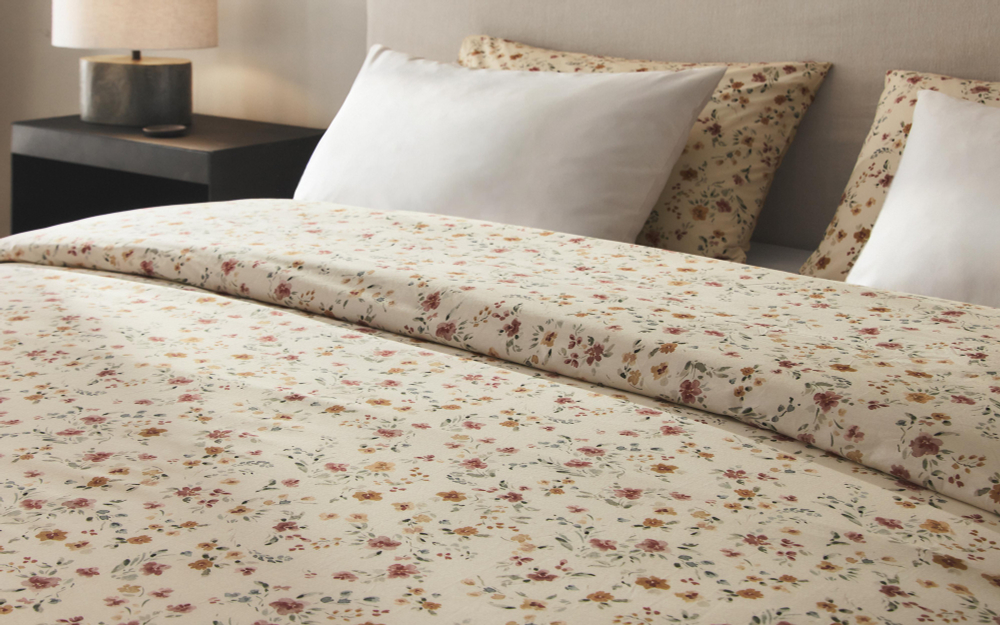 Пододеяльник Zara Home перкаль, хлопок 100%, с цветочным принтом, 6146/088