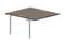 Составной стол на 2 рабочих места 138х156,6х75см (4 громмета) - приставной элемент