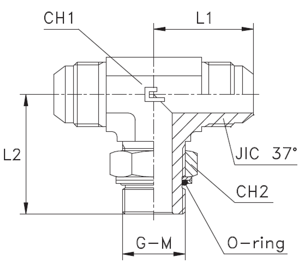 Штуцер FR T A JIC 9/6" М14х1,5