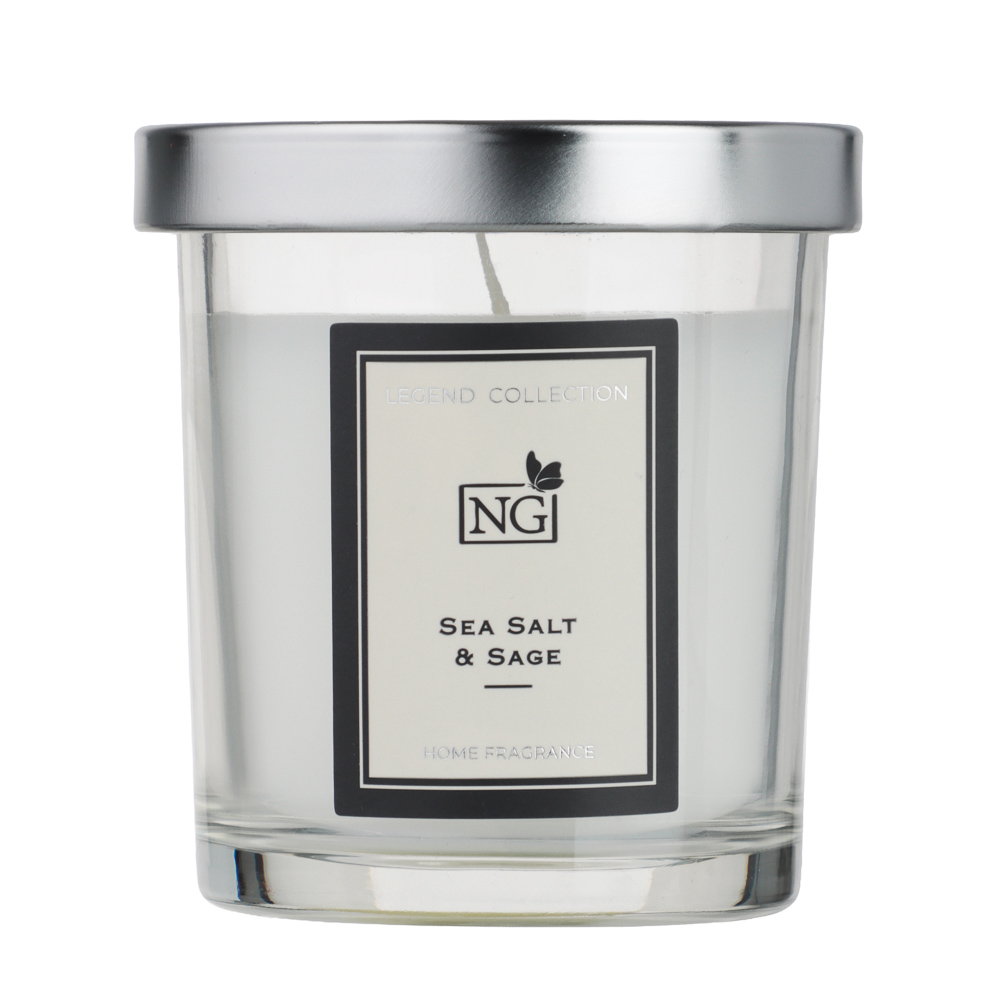 NEW GALAXY Свеча ароматизированная LEGEND COLLECTION, 88 гр, Sea Salt & Sage