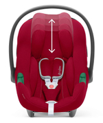 Коляска Cybex Coya Matt Black Frame Aton B2 i-Size Dynamic Red Leaf Green с дождевиком