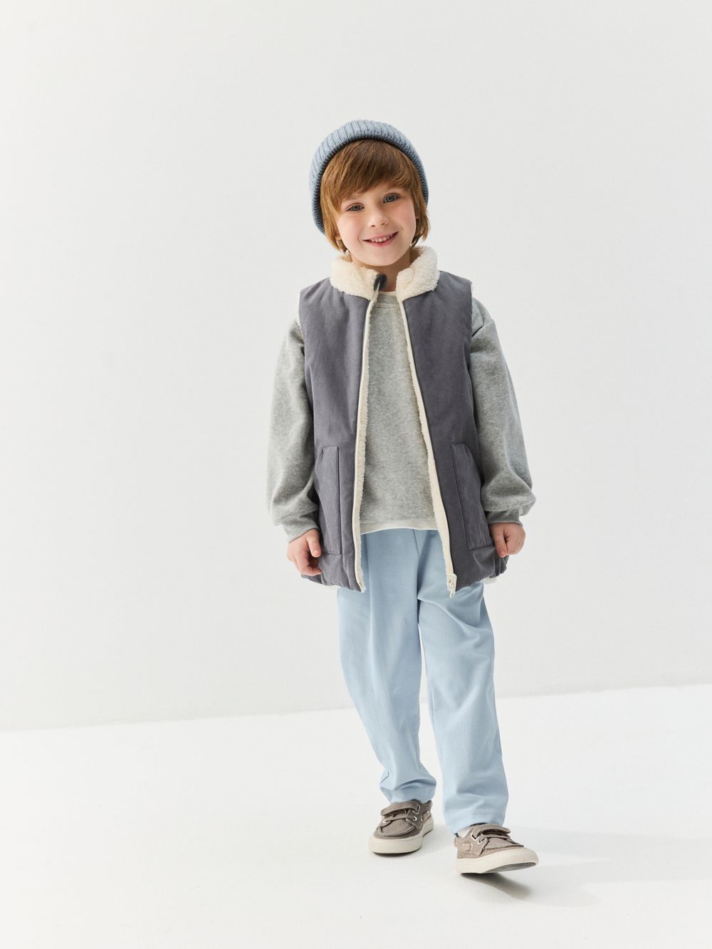 Свитшот велюровый "Серый меланж"